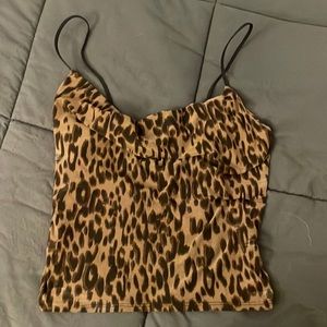 Leopard print fashion nova crop top